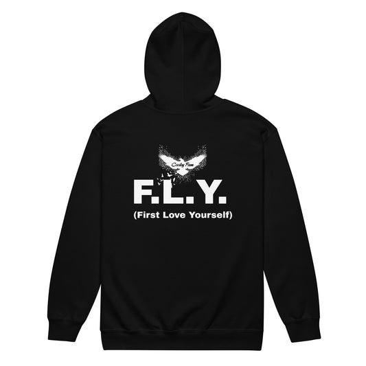 FLY Zip Up Hoodie - First Love Yourself!