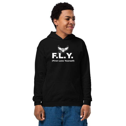 FLY First Love Yourself - Youth heavy blend hoodie